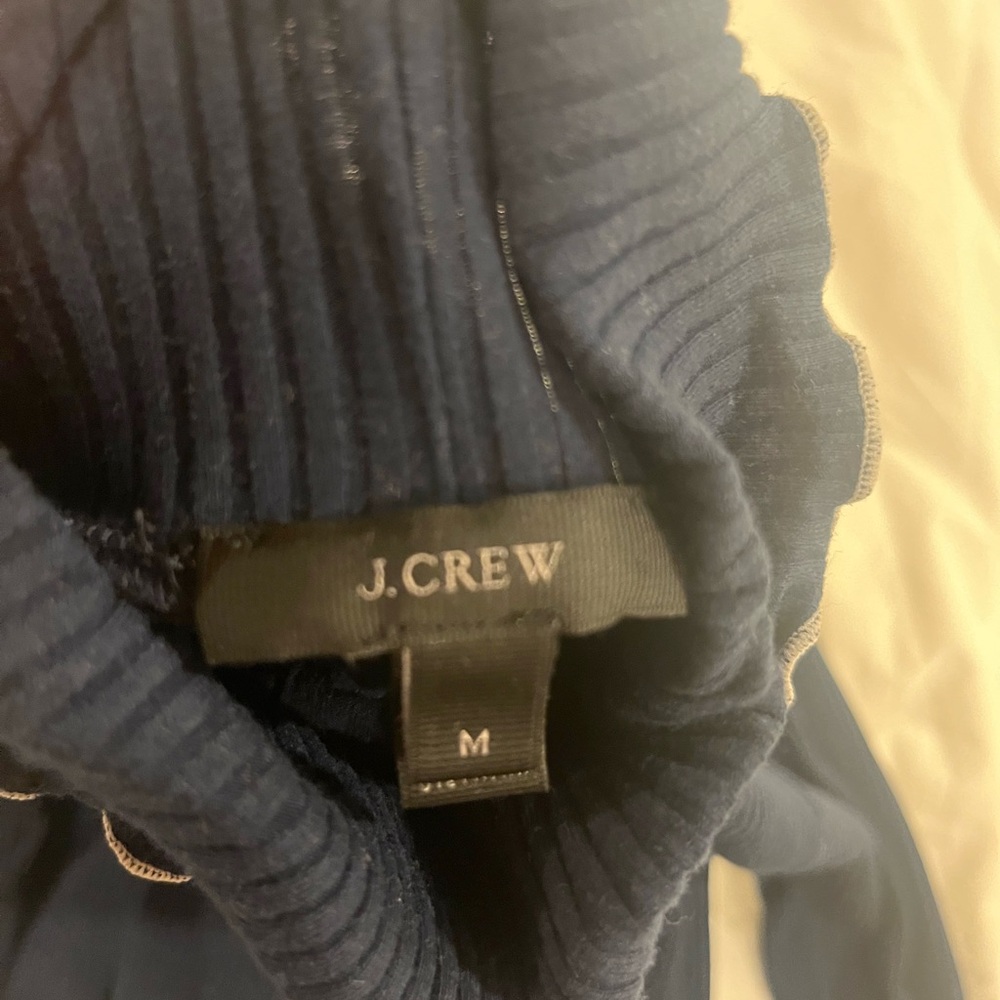Navy Lettuce Hem Turtleneck JCrew